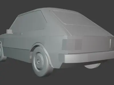 Fiat 147 Low-poly 3D model