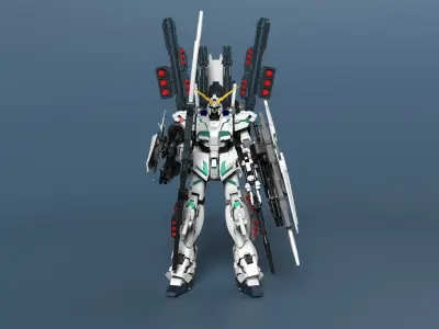 Full Armor Unicorn Gundam Editable with SolidWorks 3D model