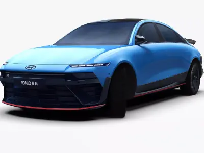 Hyundai ioniq 6N 2026 Low-poly 3D model