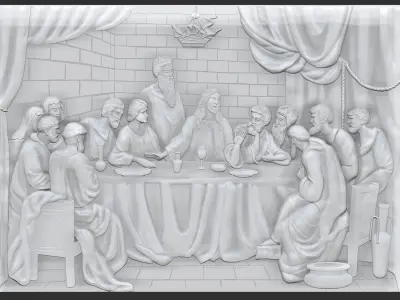 last supper - jesus 3D print model