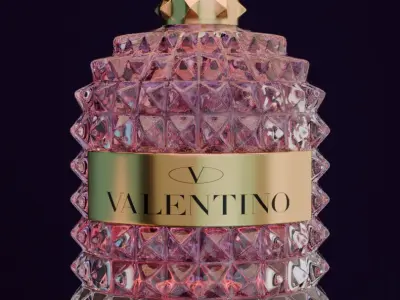 Valentino perfime set 3D model product for Advertising 3D model