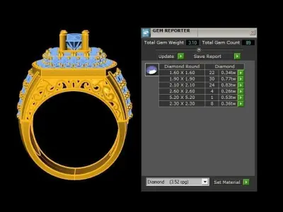 Man Ring Diamond popular in Asia R20 3D model