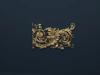 Classic decor ornament v-3D model05 3D model
