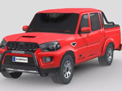 Mahindra PickUp Cab Karoo 2022 Low-poly 3D model