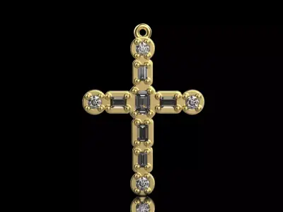 Cross Pendant 11136 3D print model