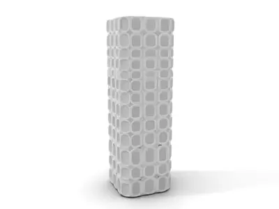 Hexagonal Tower model pack Low-poly 3D model