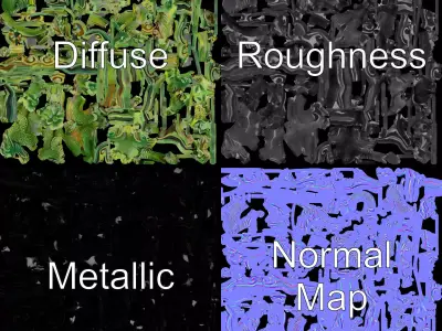 Emerald Dragon Medallion model pack Low-poly 3D model