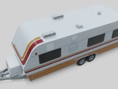 Karmann Guia Kc 640 Low-poly 3D model