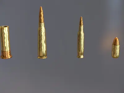 Paint Poly - Ammunition - Game Ready Low-poly 3D model