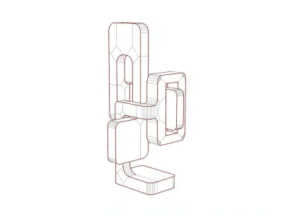 modern sculpture Low-poly 3D model purchase
