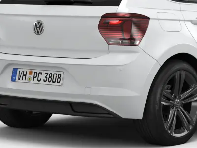 Volkswagen Polo 2018 Detailed Interior 3D model