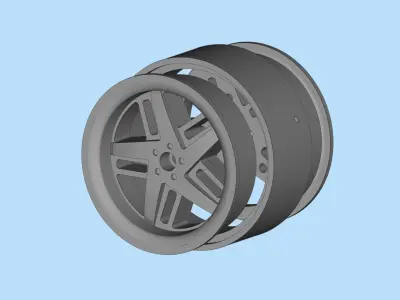 Lowrider big wheels for RC car Donk Rims Gangster wheel 3D print model