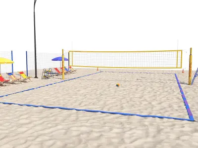 Volleyball court 3D model