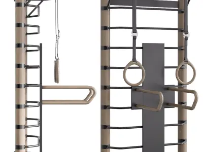 GYM AND FITNESS STALL BAR A 3D model