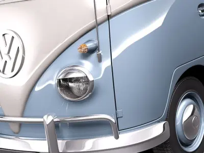 Volkswagen Camper Van 1950 3D Model 3D model