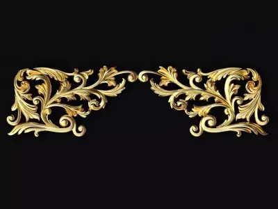 Central decor ornament for furniture 3D model 953