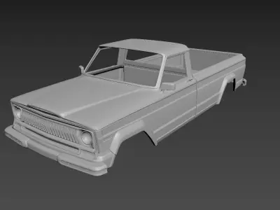 Jeep J10 1977 Body For Print 3D print model