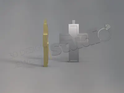 Simple luxury beautiful christian cross design 3d model Free 3D print model