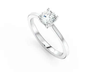 Ring with one gemstone Free 3D model order