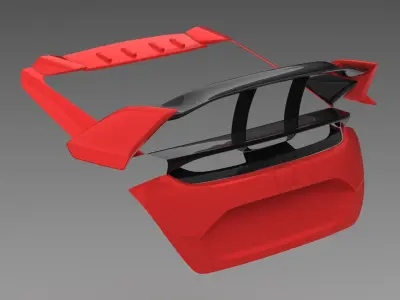 CIVIC TYPE R FK8 Rear Hatch Exterior Model - 3D Laser-Scanned 3D model