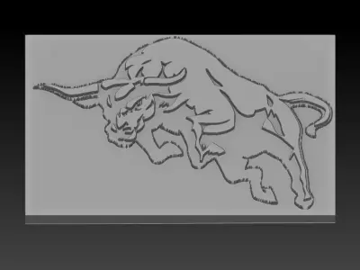 Bulll plexiglass plate 3D print model