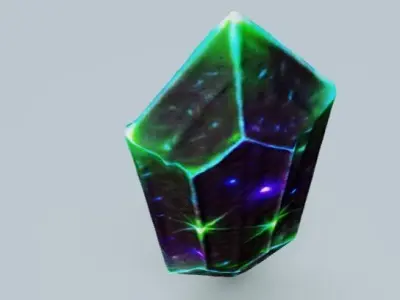 Glowing Galactic Crystal 3D print model