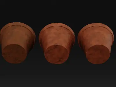 Ancient Clay pots pack Low-poly 3D model