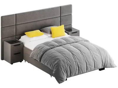 Hart Upholstered Bed Frame 3D model