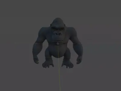 Gorilla Free low-poly 3D model Low-poly 3D model
