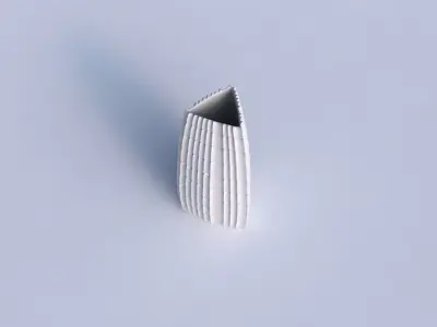 Vase triangle with strange tiles 3D print model