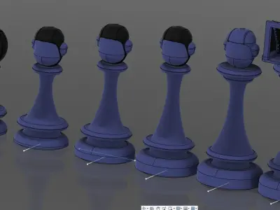 Water polo chess kit 3D print model