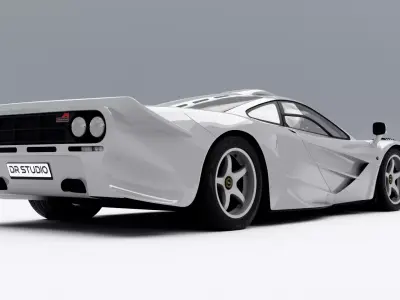 McLaren F1 GT 1997 Low-poly 3D model