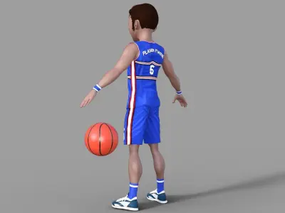 3D Basketball Player 3D model