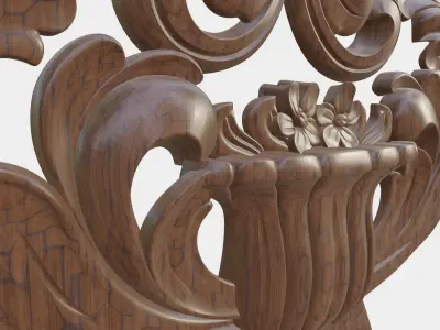 Wooden Flower Decor 3D print model