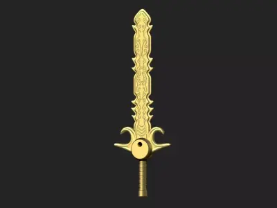 Sword golden 3D model