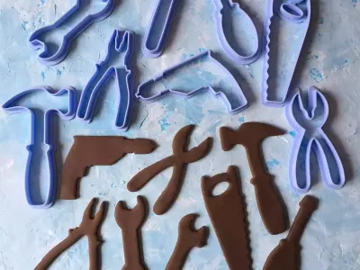 Set of tools Cookie Cutter 3D print model