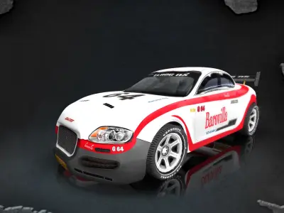 Low-poly 3d Car Gaming model Low-poly 3D model