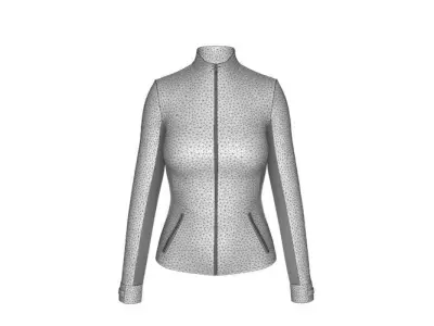 Women sport jacket with keyshot scene Low-poly 3D model