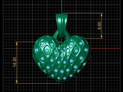 GOLDDEN D PENDANT 3D PRINTABLE MODEL  3D print model
