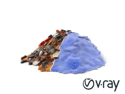 Urban Street Litter Mound Debris model pack Low-poly 3D model