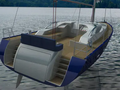 Yacht boat 3D model