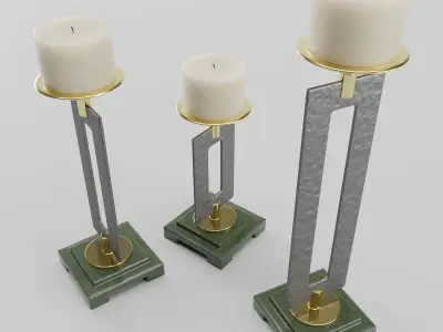 Trio Candleholders 3D model