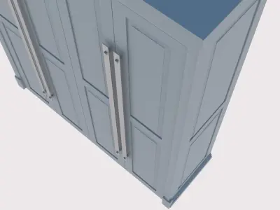Cabinet wardrobe with lights Free low-poly 3D model