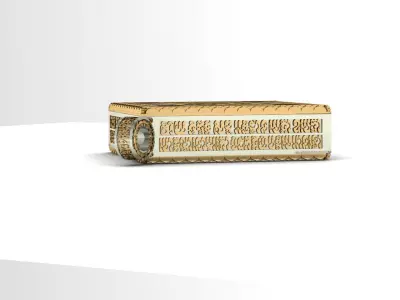 Necklace gold and jewelry box 3D print model