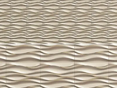 3d wall panel decoration low poly 3d model Low-poly 3D model