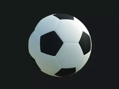 Cartoon Soccer Ball 3D model