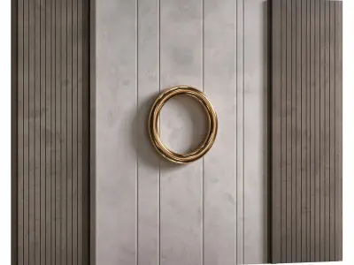 Decor wall with circle in middle 3D model
