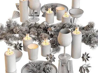 New year serving 3D model