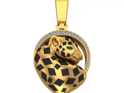 021 - HipHop Panther Pendant - Jaguar 3D print model