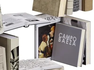 Books collection-1 Low-poly 3D model